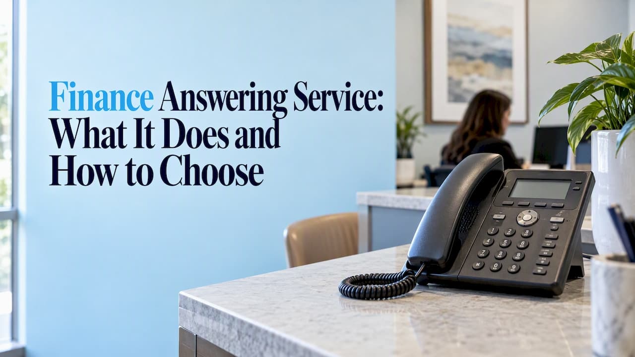 Finance Answering Service: What It Does and How to Choose